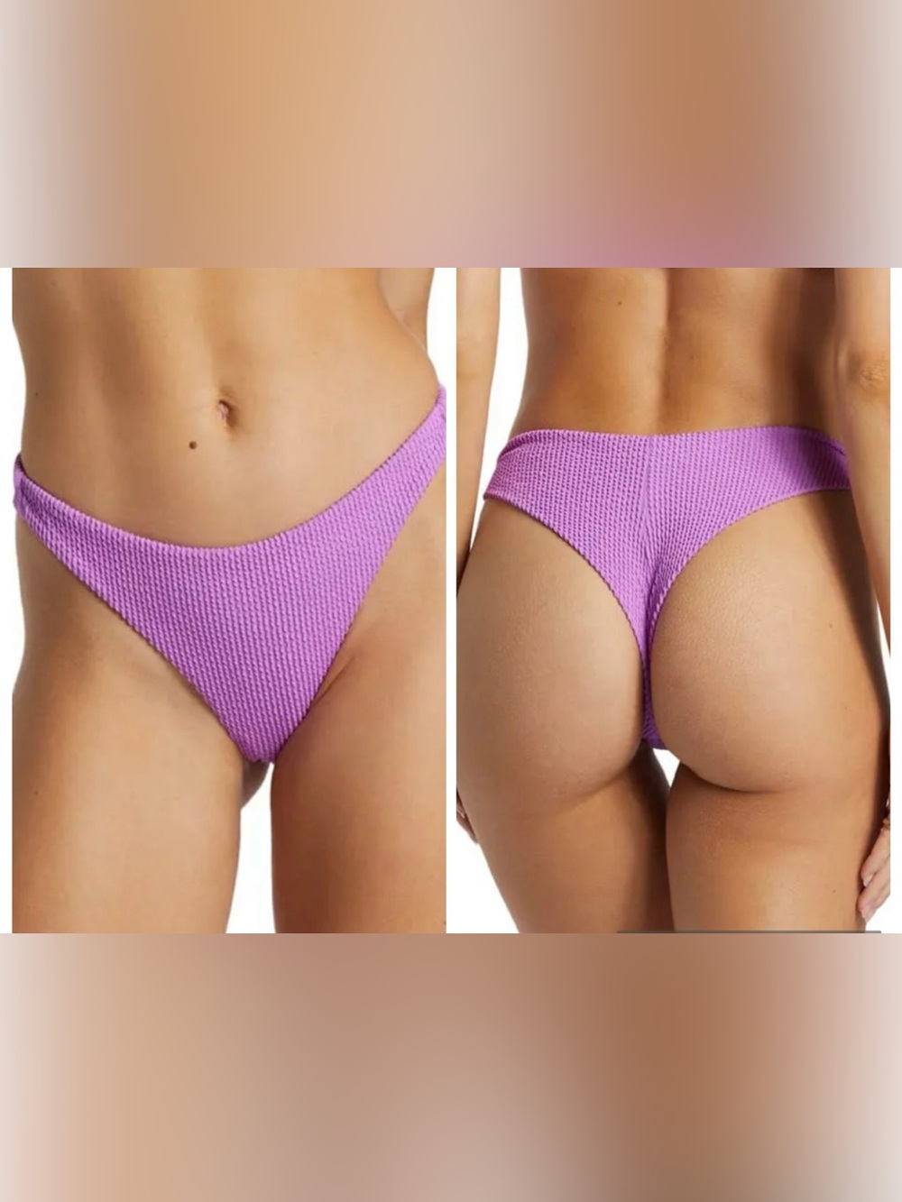 Billabong Summer High Tanga Bikini Bottom - Bright Orchid Women’s XS NWOT